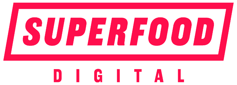 SUPERFOOD digital logo fuscia