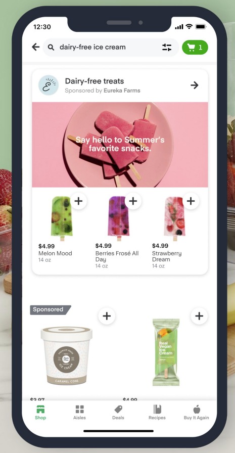 Shoppable Display Ad Example. A guide to Instacart Ads 
